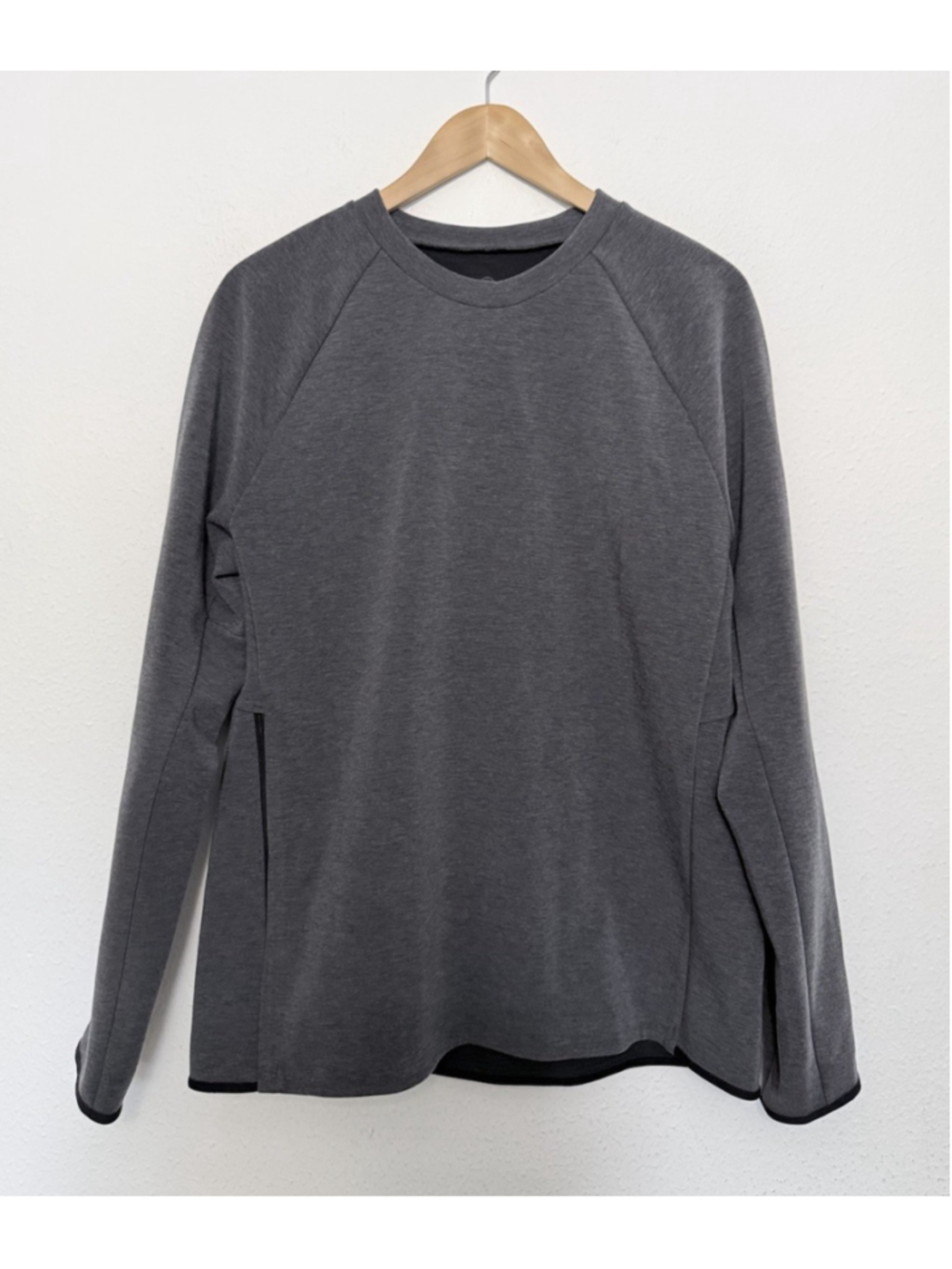Lululemon City Sweat Crew Sweatshirt Mens XL Gray Long Sleeve Pullover Zipper